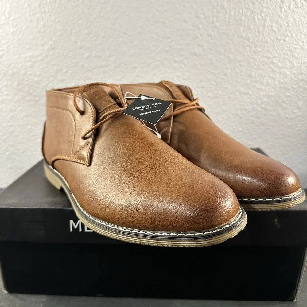 London Fog Blackburn Chukka‎ Boots Shoes Mens Size 9.5 M Memory Foam CL30089M